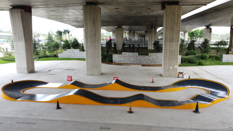 山東省淄博市魯泰立交橋下小輪車場(chǎng)地