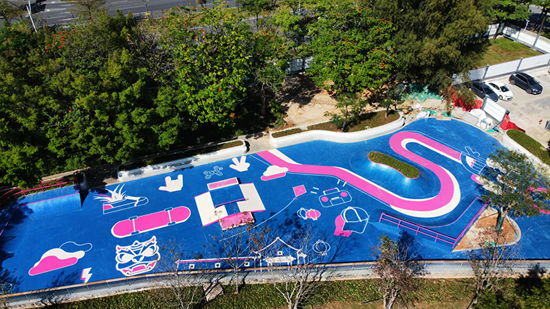 廣東省深圳市漂浮公園極限運動場